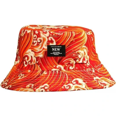 Afbeelding van Vissershoedje Omkeerbaar Bucket hat Reversible Golven Rood