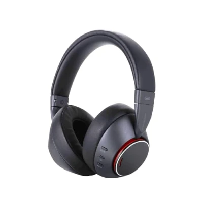 Afbeelding van Trevi DJ 12E90 ANC HiFi Bluetooth hoofdtelefoon met schakeling voor geluidsreductie buitenshuis, comfortabele oorkussens van zacht leer, verstelbare hoofdband, autonomie ca. 25 uur