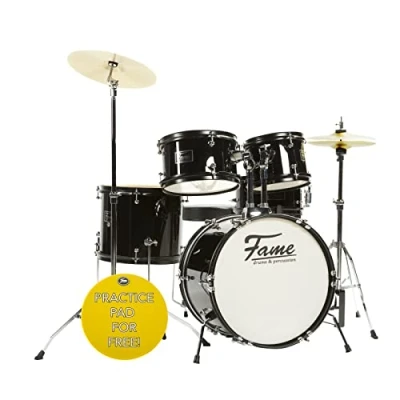 Afbeelding van Fame JBJ1049A K &quot;Elias&quot; Junior 5 Piece Drum Kit (Black) set
