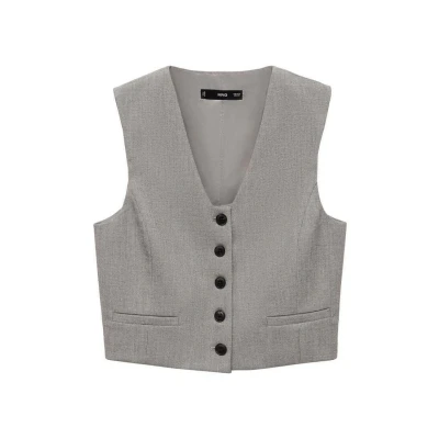 Afbeelding van Mango Bodywarmer, Dames, Maat: XS, Grau