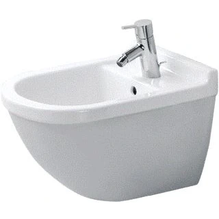 Afbeelding van Duravit Starck 3 wandbidet met verdekte bevestiging en Wondergliss