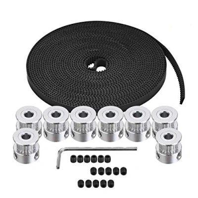 Afbeelding van TUZUK GT2 Timing Belt Pulley, 8 stks 5mm 20 Tanden Pulley Wheel en 5 Meter Rubber 2mm Pitch 6mm Brede met Inbussleutel voor 3D Printer CNC