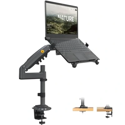 Afbeelding van NB North Bayou Laptop standaards &amp; Monitorhouder 2 in 1, Gasveer Houder voor 10&#039;&#039; 1 inch Laptop, 17 30 Computerscherm, Beugel VESA 75/100 mm H100 FP