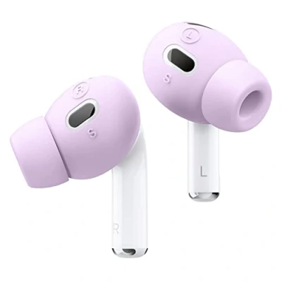 Afbeelding van elago [6 Paar] Oordopjes met Oorknoppen Hoesje Compatibel AirPods Pro 2 [3 Maten: Groot + Medium Klein], Apple 2e Generatie (Lavendel)