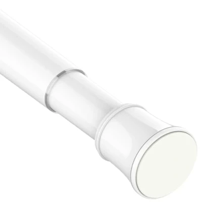 Afbeelding van 1 Exemplaar uitschuifbare gordijnroede, telescopische roede met spanner, verstelbare gordijnroede voor kledingkast, douche, slaapkamer, deuropening (70 120 cm, wit)