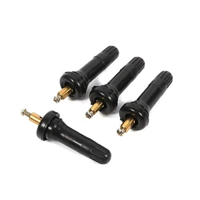 Afbeelding van Yosoo Snap in bandenventiel, TPMS bandensensorventiel, stuurpen, bandenspanningscontroleventiel, anti explosie, rubberen klepsteel voor auto (4 stuks)