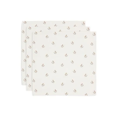 Afbeelding van Jollein Mousseline doek baby Nostalgic Ride 3 pack 70 x cm 100% katoen spuugdoeken Oeko Tex gecertificeerd