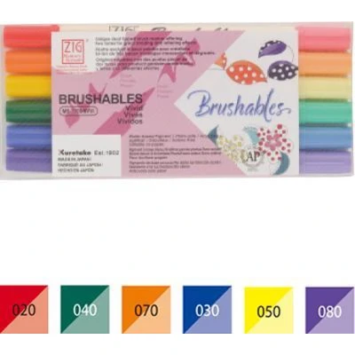 Afbeelding van Zig Brushables Vivid 6 colors set
