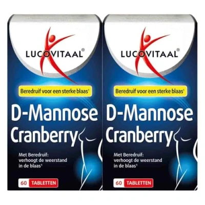 Afbeelding van 2+2 gratis: 2x Lucovitaal D Mannose Cranberry Blaasfunctie 60 tabletten