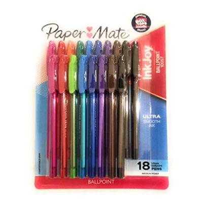 Afbeelding van Paper Mate Inkjoy 100ST Balpen 1mm 18ct Multi kleuren
