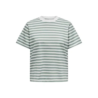 Afbeelding van ONLY Onllivina Stripe Tshirt print, Dames, Maat: XS, Jadeite