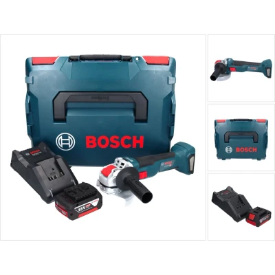 Afbeelding van Bosch GWX 18V 10 Professionele accu haakse slijper 18 V 125 mm X LOCK Brushless + 1x 5.0 Ah lader L Boxx