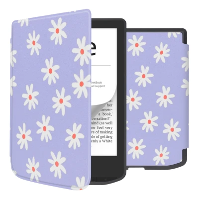 Afbeelding van Pocketbook Verse Hoes: iMoshion Design Sleepcover Bookcase zonder stand Flowers Distance Kunstleder E Reader Hoezen