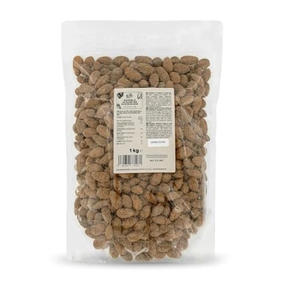 Afbeelding van KoRo Amandelen met pure chocolade en kaneel 1 kg
