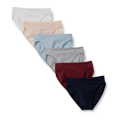 Afbeelding van Amazon Essentials Women&#039;s Katoenen hoge onderbroek met pijpen (verkrijgbaar in grote maten), Pack of 6, Coole kleuren/Warme tinten, XXL