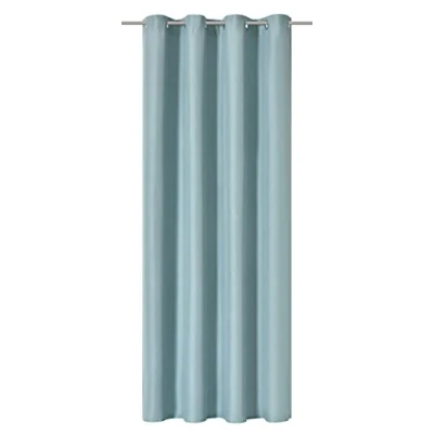 Afbeelding van Elbersdrucke Gordijn met ogen Lino 13 Mint ondoorzichtig 255x140cm 201432 voor de woonkamer slaapkamer keuken hal kinderkamer