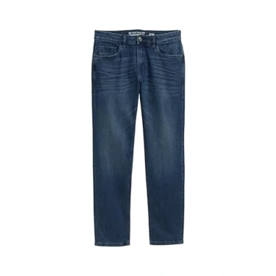 Afbeelding van TOM TAILOR Heren Marvin Straight Jeans, 10282 Dark Stone Wash Denim, 34W / 34L
