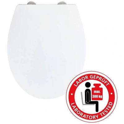 Afbeelding van WENKO Toiletzitting Ostuni Thermoplast, belastbaar tot 300 kg, met soft closemechanisme (1 stuk)