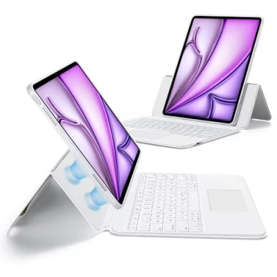 Afbeelding van ESR Ascend voor iPad Air 13 inch 2024 toetsenbordhoes met trackpad, magnetisch afneembaar toetsenbord toetsen achtergrondverlichting, volledig verstelbare standaard in