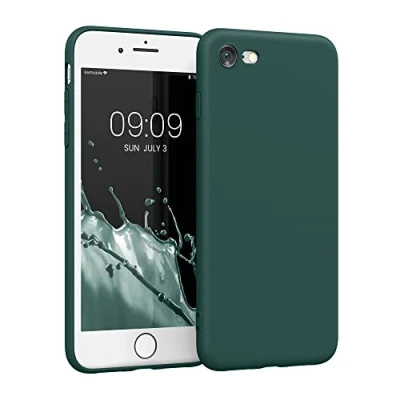 Afbeelding van kwmobile telefoonhoesje geschikt voor Apple iPhone SE (2022) / (2020) 8 7 Hoesje smartphone Precisie camera uitsnede In turqoise groen