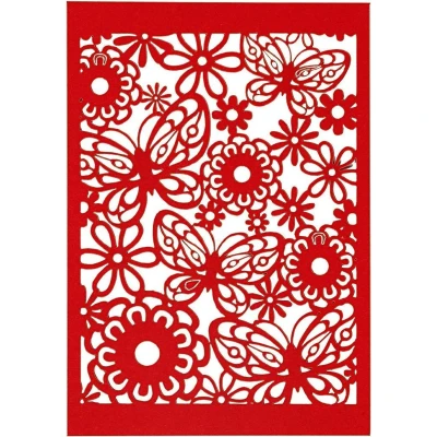 Afbeelding van Creotime patroonkarton 10,5 x 14,8 cm 10 stuks rood