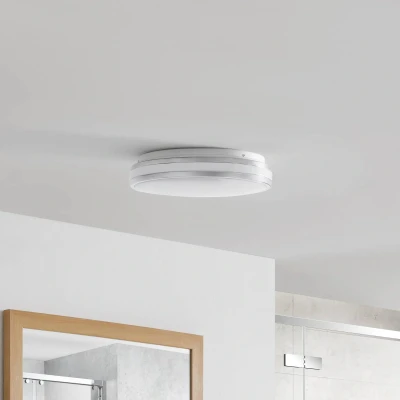 Afbeelding van Arcchio Plafondlamp badkamer 1licht Acryl, metaal H: 9 cm wit, chroom Inclusief lichtbron