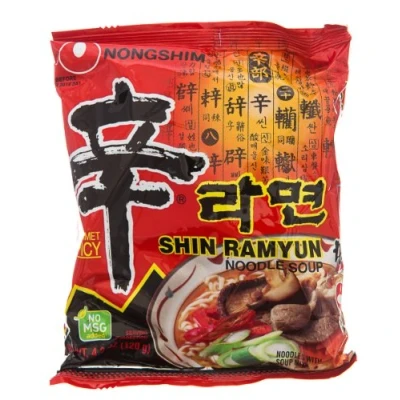 Afbeelding van Nong Shim Shin Ramyun Instant Noedels, Pittige Smaak, (10 x 120 g)