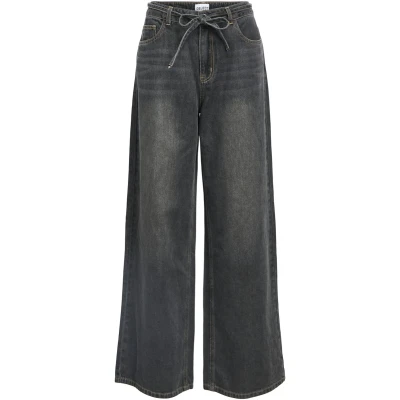 Afbeelding van Object Jeans Objrosie Mw Wide Noos 23046943 Medium Grey Denim Dames Maat XS