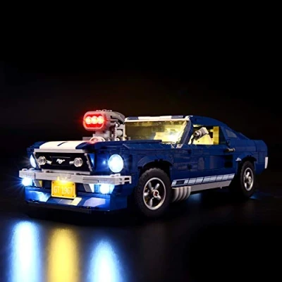 Afbeelding van BRIKSMAX Led verlichtingsset voor Mustang compatibel met Lego 10265 bouwstenenmodel exclusief de set..