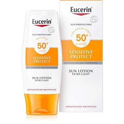 Afbeelding van Eucerin Sensitive Protect Zonnelotion Extra Light LSF 50+, lotion van 150 ml