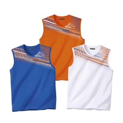 Afbeelding van ATLAS FOR MEN Set van 3 sportieve mouwloze T shirts XL