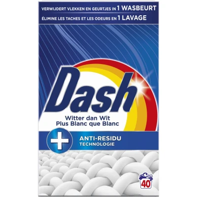 Afbeelding van 5x Dash Waspoeder Witter Dan Wit 40 Wasbeurten 2,2 kg