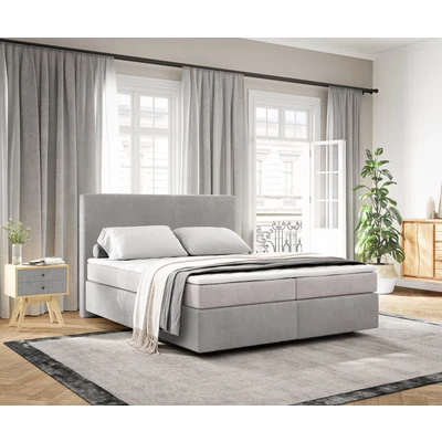 Afbeelding van Boxspringbed Dream Well Cord Zilvergrijs 160x200 cm met TFK Matras en Topper