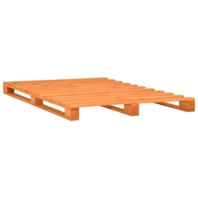 Afbeelding van Bedframe pallet massief grenenhout bruin 140x200 cm