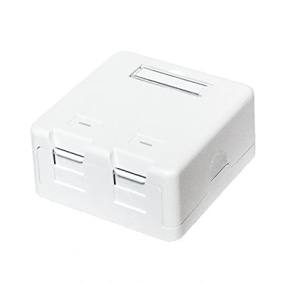 Afbeelding van Faconet® 2 x opbouwdoos voor Keystone Jacks bijv. RJ45 LAN netwerk, USB of coax (opbouwdoos voudig)
