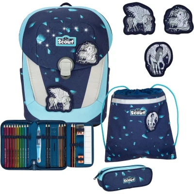 Afbeelding van Scout Sunny II LED schooltas set 4st.