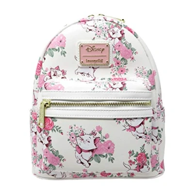Afbeelding van Loungefly x Disney The Aristocats Marie Mini rugzak met bloemenprint, PINK, One Size, Modern
