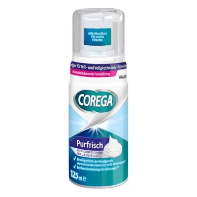 Afbeelding van Corega Purfris reinigingsschuim voor uitneembare tandenset/derde tanden, 1 x 125 ml