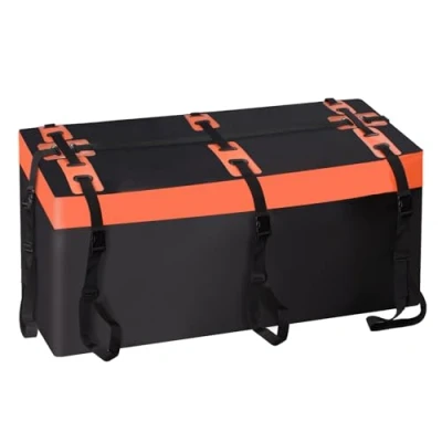 Afbeelding van Plutohiker Dakkoffer, voor trekhaak, 425 liter, Pro 600D pvc, waterdicht, scheurvast, opvouwbare bagagebox