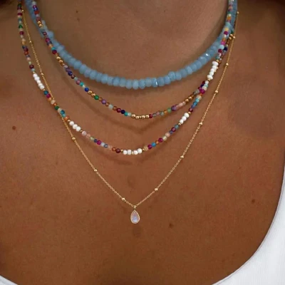Afbeelding van Jomide Ketting Bohemian Kleurrijk Kralen Multi 1