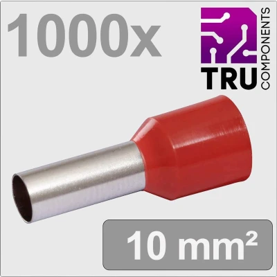 Afbeelding van TRU COMPONENTS TC 13377220 Adereindhulzen 10 mm² Deels geïsoleerd Rood 1000 stuk(s)