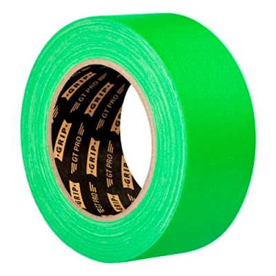 Afbeelding van GRIP Eventbasics GT PRO tape neongroen, weefseltape 50 mm x 25 m, markeren, repareren, Art