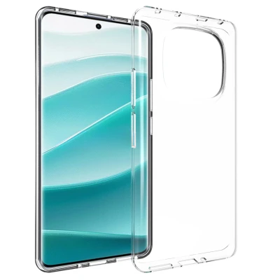 Afbeelding van Xiaomi Redmi Note 14 Pro 5G Hoesje Siliconen en TPU (zacht) Accezz Softcase/Backcover Transparant Telefoonhoesje