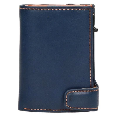 Afbeelding van Tony Perotti 3700 Pasjeshouder met muntvak Navy orange