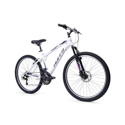 Afbeelding van Huffy Extent Mountainbike 26 Inch Damesmountainbike Wit Hardtail + Voorvering 18 versnellingen Shimano
