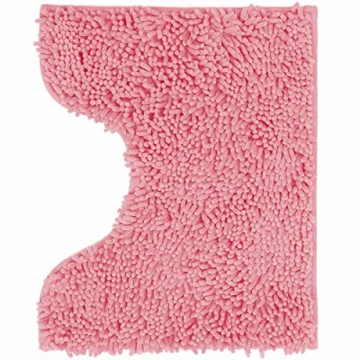 Afbeelding van Poligono Badmat Antislip, Zacht Badmat, Langharige Antislip Badkamer Kleed, voor Douche, Bad, U Vorm 40x50cm, Roos