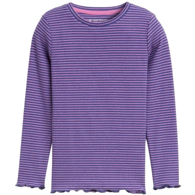 Afbeelding van Tom Tailor Geribd shirt met lange mouwen en streeppatroon