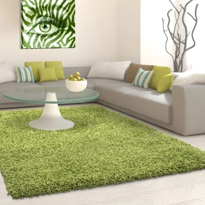 Afbeelding van Hoogpolig vloerkleed Life Groen 200x290cm Adana Carpets