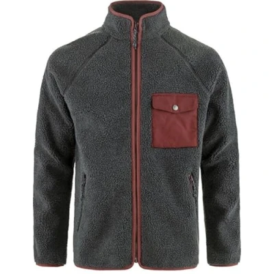 Afbeelding van Vest Fjällräven Men Vardag Pile Fleece Dark Grey Maroon M