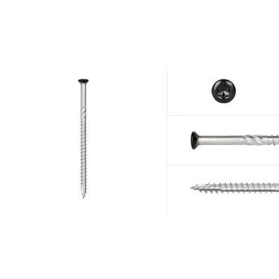 Afbeelding van Tuinschroeven Zwart RVS 410 4 x 80 mm Torx 20 met snijpunt Doos 200 Stuks